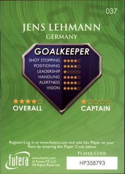 2009-10 Futera World Football Online Series 1 #37 Jens Lehmann Back