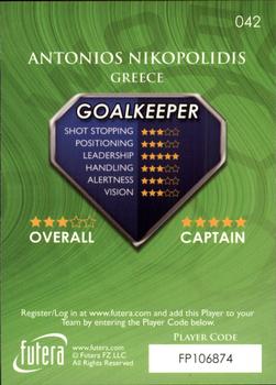 2009-10 Futera World Football Online Series 1 #42 Antonios Nikopolidis Back