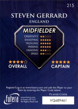 2009-10 Futera World Football Online Series 1 #215 Steven Gerrard Back