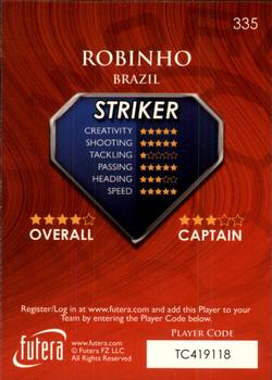 2009-10 Futera World Football Online Series 1 #335 Robinho Back