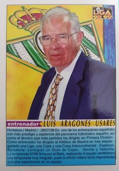 1998-99 Mundicromo Las Fichas de la Liga #128b Luis Aragones Back