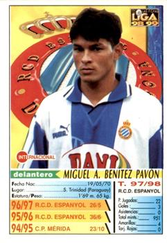 1998-99 Mundicromo Las Fichas de la Liga #180 Benitez Back