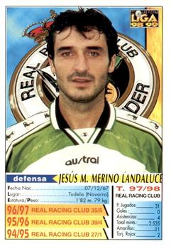 1998-99 Mundicromo Las Fichas de la Liga #241 Jesus Merino Back