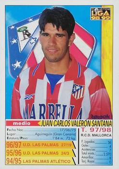 1998-99 Mundicromo Las Fichas de la Liga #422 Valerón Back