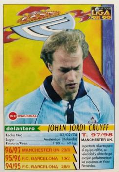 1998-99 Mundicromo Las Fichas de la Liga #531 Jordi Cruyff Back
