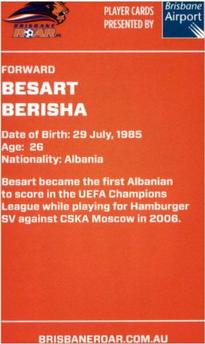 2011 Brisbane Roar #NNO Besart Berisha Back