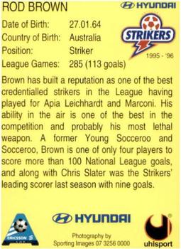 1995 Brisbane Strikers #9 Rod Brown Back