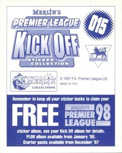 1997-98 Merlin Premier League Kick Off #15 Stan Collymore Back