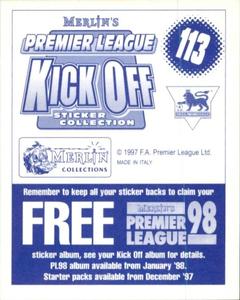 1997-98 Merlin Premier League Kick Off #113 Kasey Keller Back