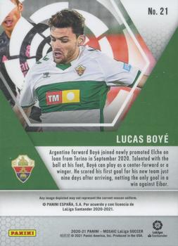 2020-21 Panini Mosaic La Liga #21 Lucas Boye Back