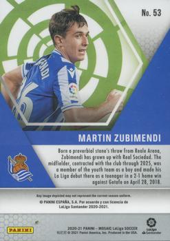 2020-21 Panini Mosaic La Liga #53 Martin Zubimendi Back