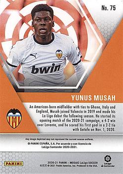 2020-21 Panini Mosaic La Liga #75 Yunus Musah Back
