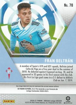 2020-21 Panini Mosaic La Liga #78 Fran Beltran Back