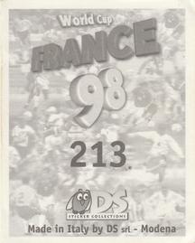 1998 DS World Cup France 98 Stickers #213 Bertrand Crasson Back