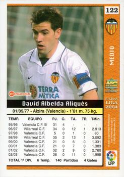 2003-04 Mundicromo Las Fichas de la Liga 2004 #122 Albelda Back