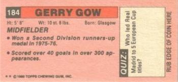 1980-81 Topps Footballer (Pink Back) - Singles #184 Gerry Gow Back