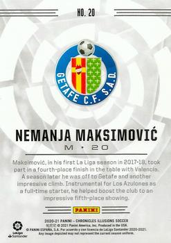 2020-21 Panini Chronicles - Illusions La Liga #20 Nemanja Maksimovic Back