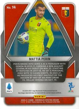 2020-21 Panini Chronicles - Spectra Serie A #14 Mattia Perin Back