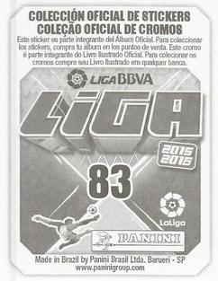 2015-16 Panini LaLiga BBVA Stickers (Brazil) #83 Gareth Bale Back