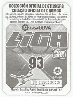 2015-16 Panini LaLiga BBVA Stickers (Brazil) #93 Lucas Vázquez Back