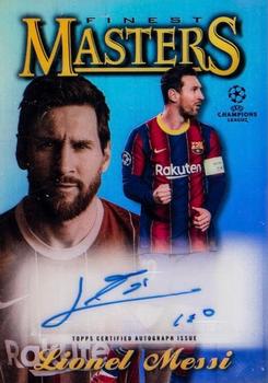 2020-21 Finest UEFA Champions League - 1997 Topps Finest Masters Autographs #97F-LM Lionel Messi Front