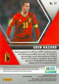 2021 Panini Mosaic UEFA EURO 2020 - Blue Pulsar #17 Eden Hazard Back