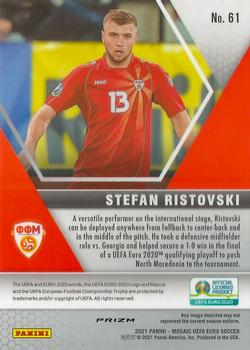 2021 Panini Mosaic UEFA EURO 2020 - Mosaic Reactive Gold #61 Stefan Ristovski Back