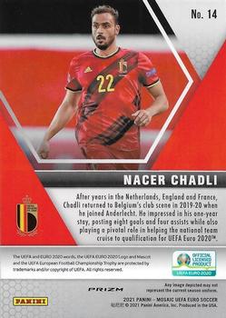 2021 Panini Mosaic UEFA EURO 2020 - Red Pulsar #14 Nacer Chadli Back