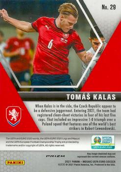 2021 Panini Mosaic UEFA EURO 2020 - Red Pulsar #29 Tomas Kalas Back
