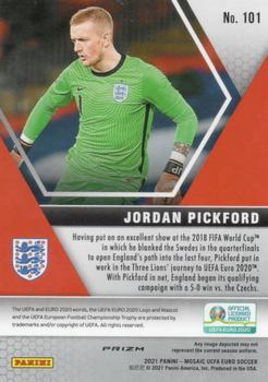 2021 Panini Mosaic UEFA EURO 2020 - Silver #101 Jordan Pickford Back