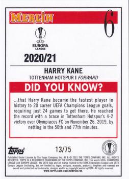 2020-21 Merlin Chrome UEFA Champions League - Blue Shimmer #6 Harry Kane Back