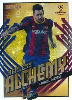 2020-21 Merlin Chrome UEFA Champions League - Ageless Alchemy #AA-LM Lionel Messi Front