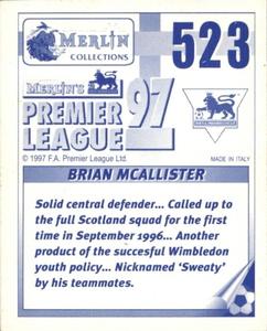 1996-97 Merlin's Premier League 97 #523 Brian McAllister Back