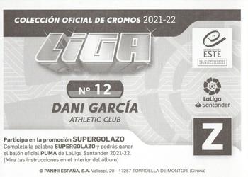 2021-22 Panini LaLiga Santander Este Stickers #12 Dani García Back