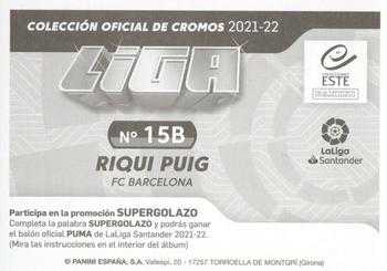 2021-22 Panini LaLiga Santander Este Stickers #15B Riqui Puig Back