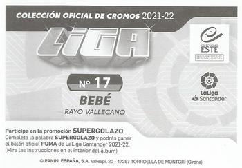 2021-22 Panini LaLiga Santander Este Stickers #17 Bebé Back
