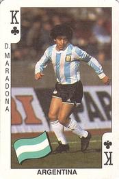 1990 Dandy Gum World Cup Italia 90 #K♣ Diego Maradona Front