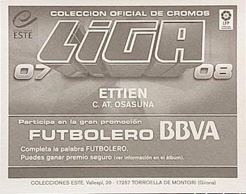 2007-08 Panini Liga Este Stickers #NNO Ettien Back