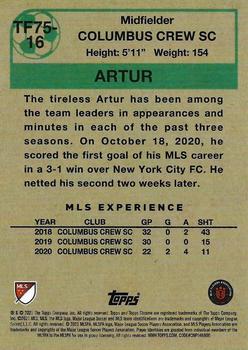 2021 Topps Chrome MLS - 1975-76 Topps Footballers #TF75-16 Artur Back