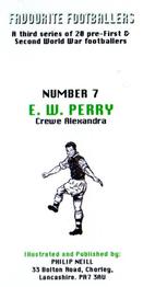 2009 Philip Neill Favourite Footballers Series 3 #7 Ernest Perry Back