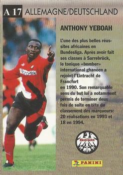 1994-95 Panini UNFP - Allemagne #A17 Anthony Yeboah Back