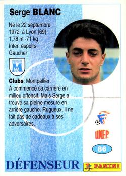 1994 Panini French League #86 Serge Blanc Back