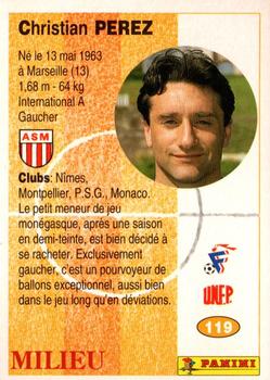 1994 Panini French League #119 Christian Perez Back