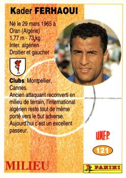 1994 Panini French League #121 Kader Ferhaoui Back