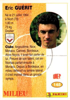 1994 Panini French League #148 Éric Guérit Back