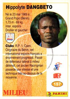 1994 Panini French League #157 Hippolyte Dangbeto Back