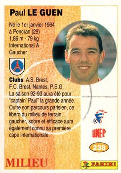 1994 Panini French League #238 Paul Le Guen Back