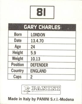 1994-95 Panini Football League 95 #81 Gary Charles Back