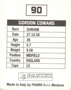1994-95 Panini Football League 95 #90 Gordon Cowans Back