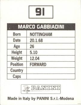 1994-95 Panini Football League 95 #91 Marco Gabbiadini Back
